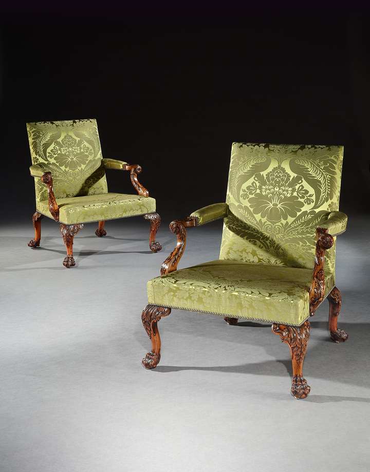 THE WIMPOLE HALL LIBRARY ARMCHAIRS